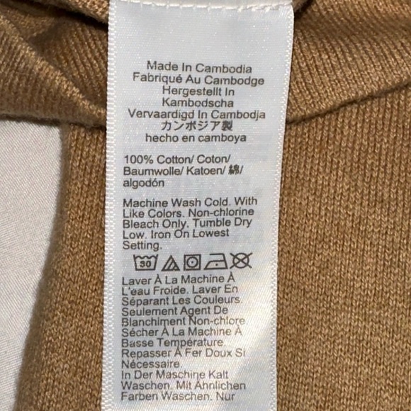 J. Crew Women's Light brown /Tan Long Sleeve with Pink Heart- medium- Cotton - Picture 12 of 14